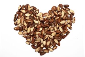 Chandras healthy vegan snack brazil nuts in a heart shape