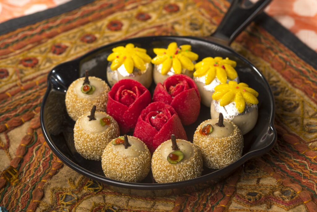 Indian sweets on a plate