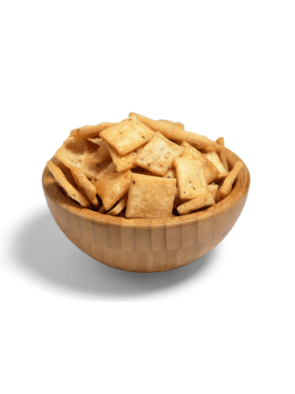 Salt n Spicy Para in A Wood Bowl by Chandra Foods