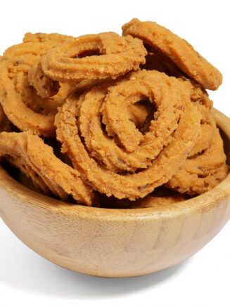 Homemade style methi chakri crispy Indian snack popular in Gujarati cuisine