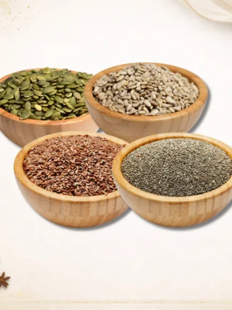 Hormonal Wellness Combo by Chandra Foods includes Seeds such as Flax Seeds, Chia Seeds, Pumpkin Seeds, Sunflower Seeds