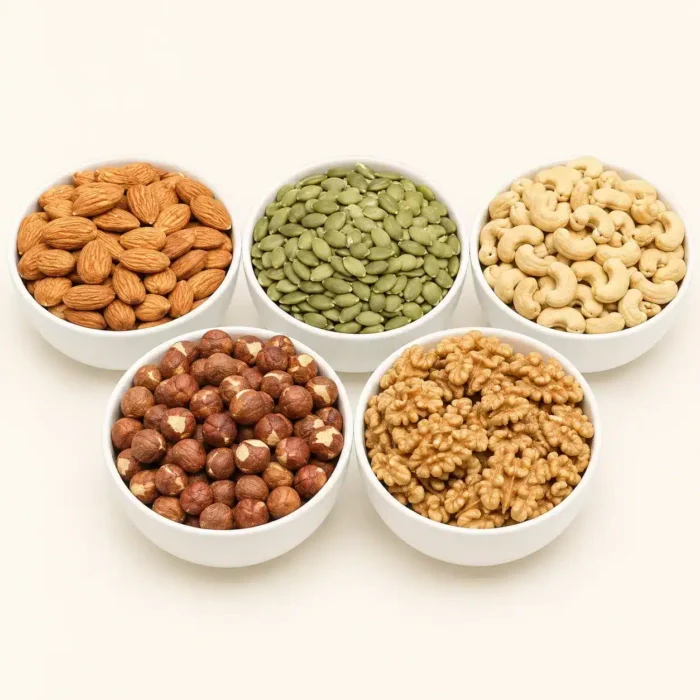 Protein Power Pack scaled by Chandra Foods Includes Combo of Nuts & Seeds including Hazelnut, Almonds, Cashews, Pumpkin Seeds & Walnut Halves