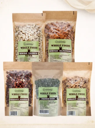 Protein Power Pack scaled by Chandra Foods Includes Combo of Nuts & Seeds including Hazelnut, Almonds, Cashews, Pumpkin Seeds & Walnut Halves