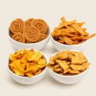 Spicy Crunch Lovers Combo Includes special snacks including Methi Chakri, Masala Papdi, Tikha Para & Fafda to buy in UK