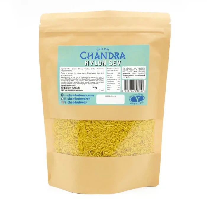Chandra Foods Nylon Sev 250g fine crispy Gujarati snack