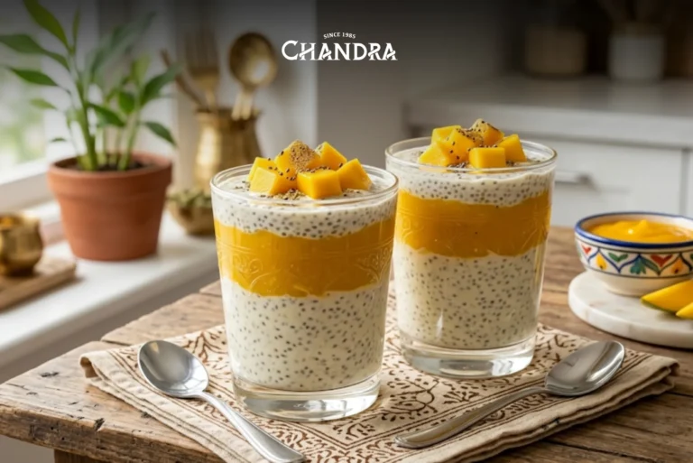 Chia Seed Mango Lassi Pudding – A 10-Minute Dessert With Desi Roots